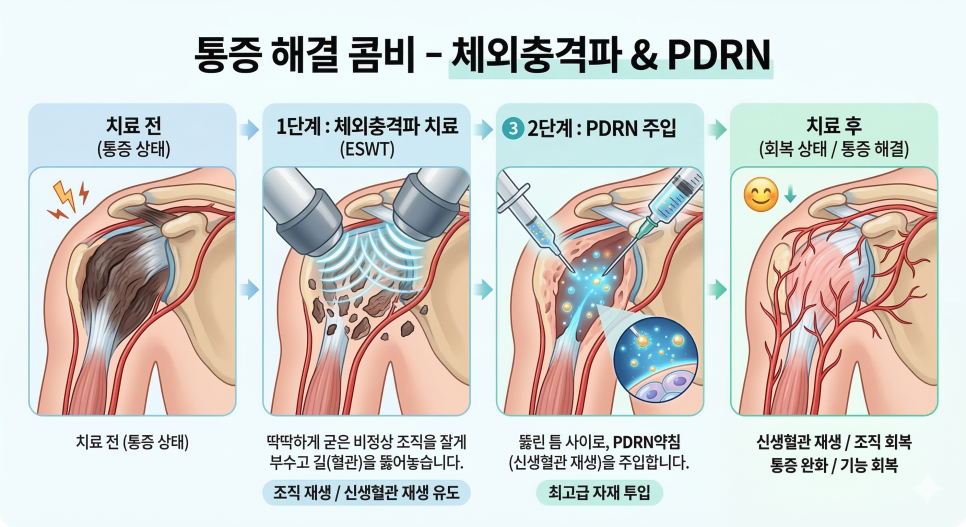 충격파 + PDRN 시술